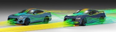 Aero Visualization: Mustang Dark Horse and Mustang GT